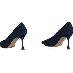 Manolo Blahnik Denim Pumps