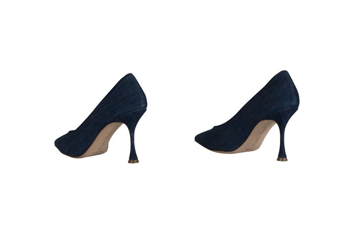 Manolo Blahnik Denim Pumps