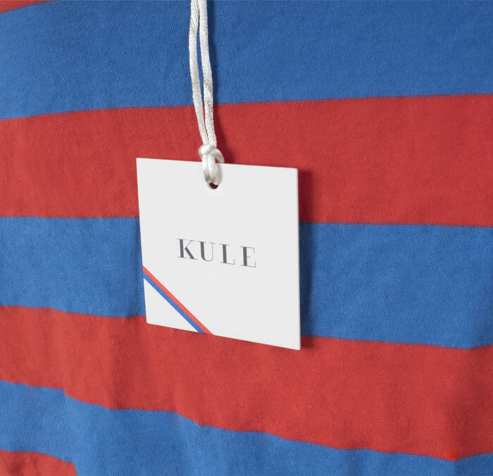 Kule Cotton The Rugby Top In Royal/Poppy