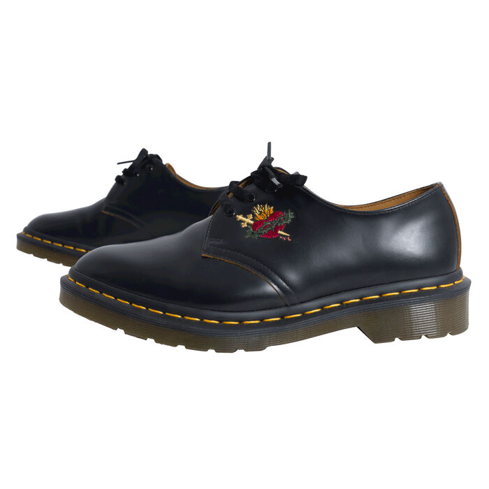 Vintage Dr. Marten's Supreme Shoes with Heart Cross-stitching