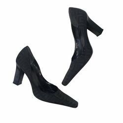 Givenchy Black Logo Print Pumps