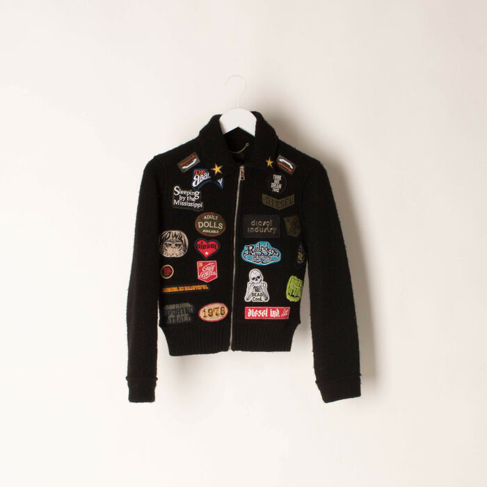 diesel patch bomber jacket