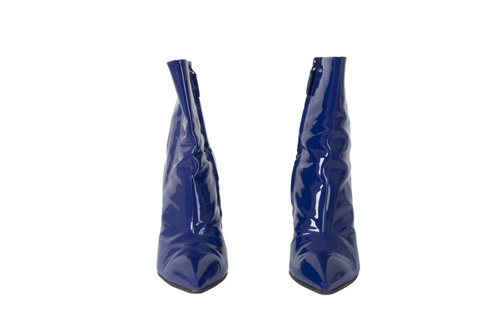 Balenciaga Slash Heel Leather Ankle Boots