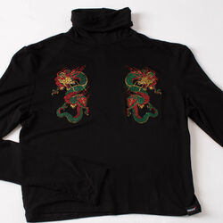 OMIGHTY Chinese Dragon Long Sleeve Turtleneck
