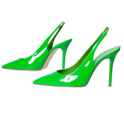 Bettina Vermillon Patent Leather Heels