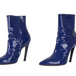 Balenciaga Slash Heel Leather Ankle Boots