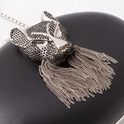 Crystal Cheetah Clutch