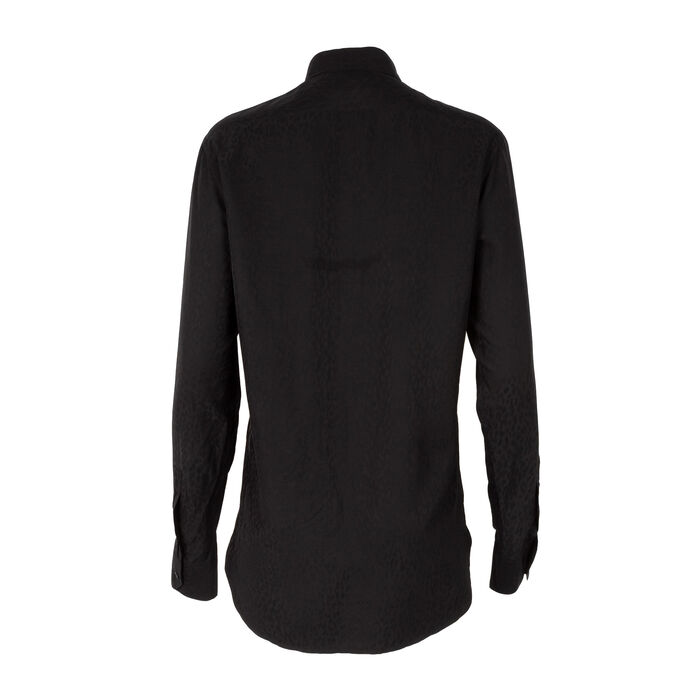 Saint Laurent Tonal Leopard Button Down Shirt