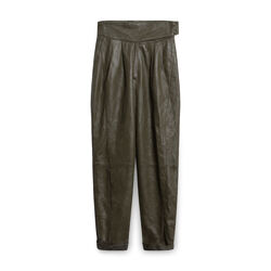 Vintage Lillie Rubin Exclusive Leather Pants - Olive Green