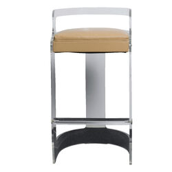 Pair of Clear Chairs with Tan Seats