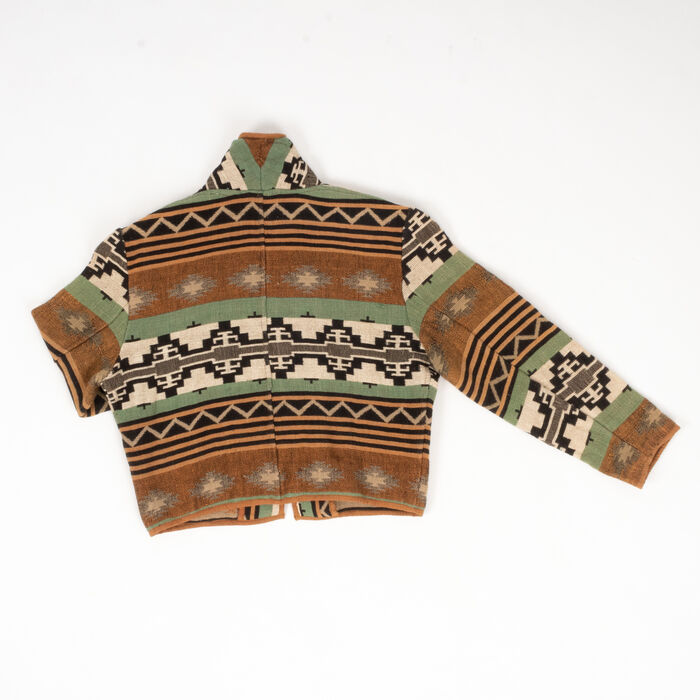 Vintage Flashback Multicolor Woven Suit Jacket