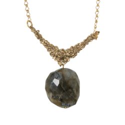 Vintage Necklace with Labradorite Pendant