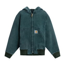 Carhartt Olive Canvas Lined Hooded Jacket