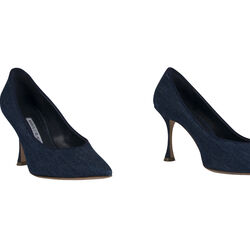 Manolo Blahnik Denim Pumps