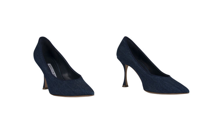 Manolo Blahnik Denim Pumps