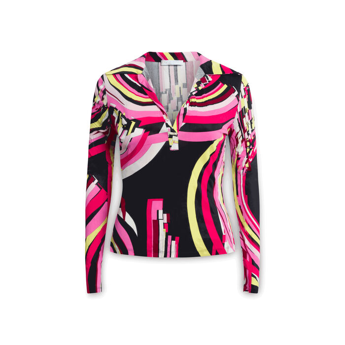 Emilio Pucci Printed V-Neck Blouse