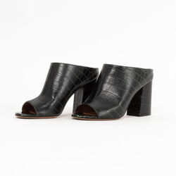 Givenchy Snakeskin Patterned Leather Mules