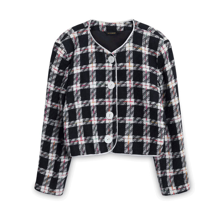 Vintage Plaid Blazer and Skirt Set