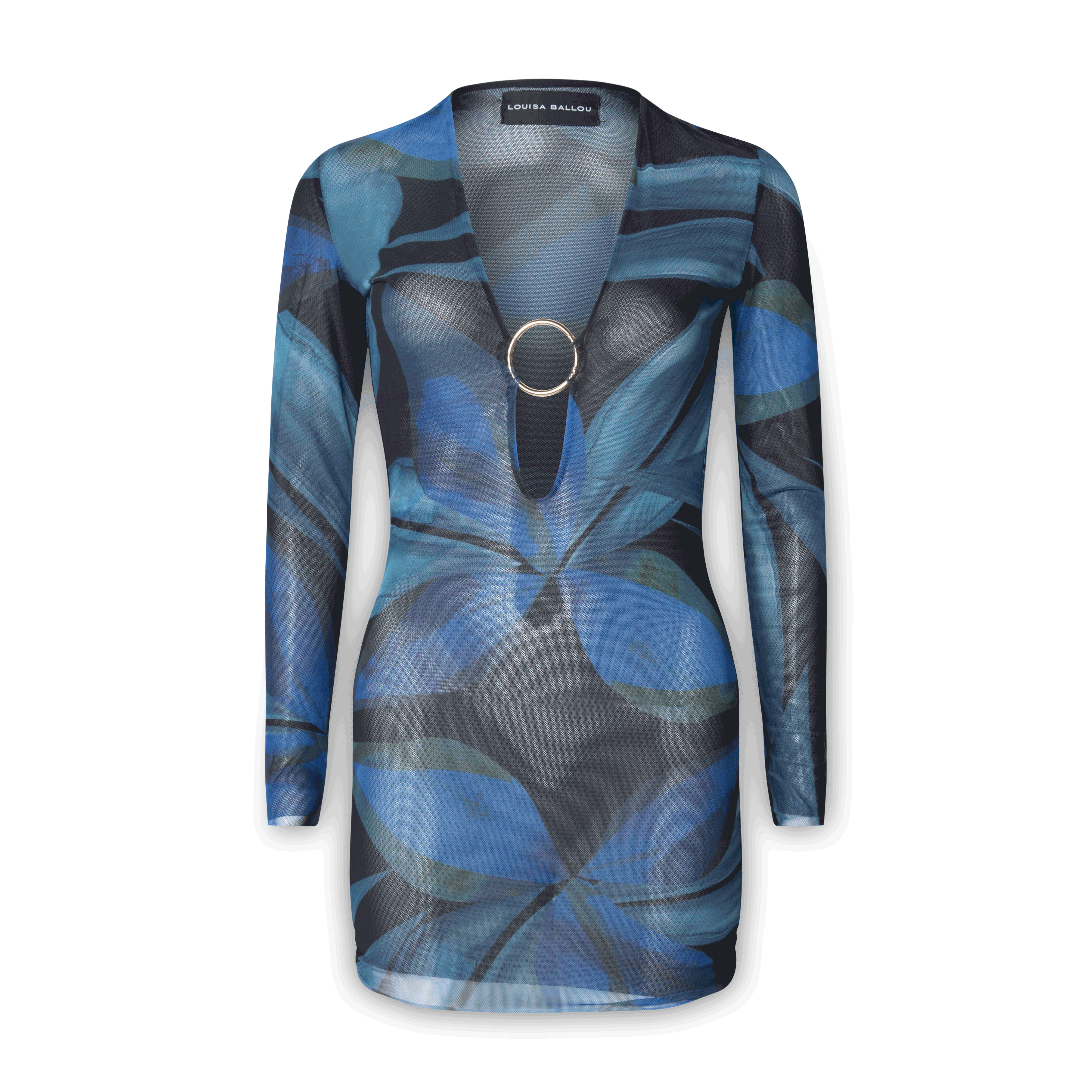 Blue Mesh Ring Dress by Emily.Oberg 