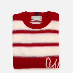 Red Striped Wool Sweater