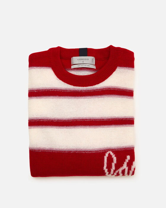 Red Striped Wool Sweater