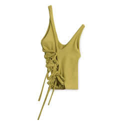 Olive One Shoulder Wrap Top