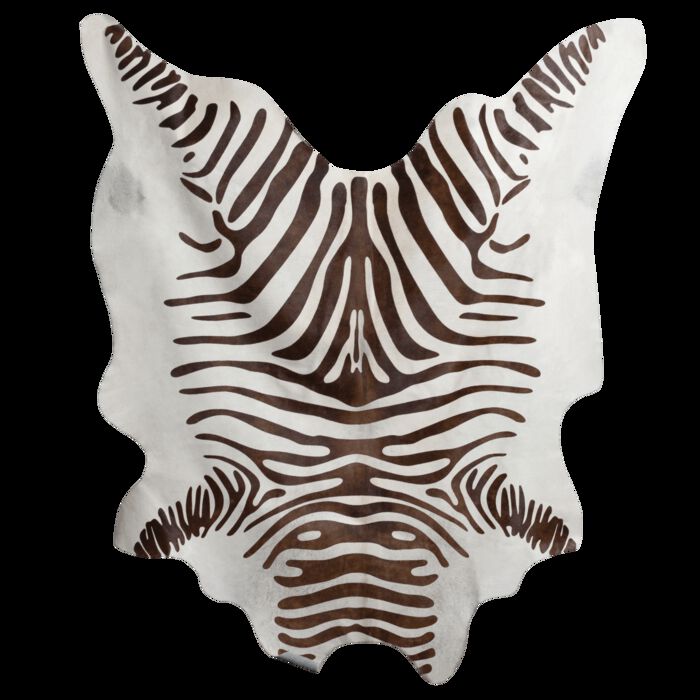 Large Acadia Zebra Black Woven Wool Area Rug