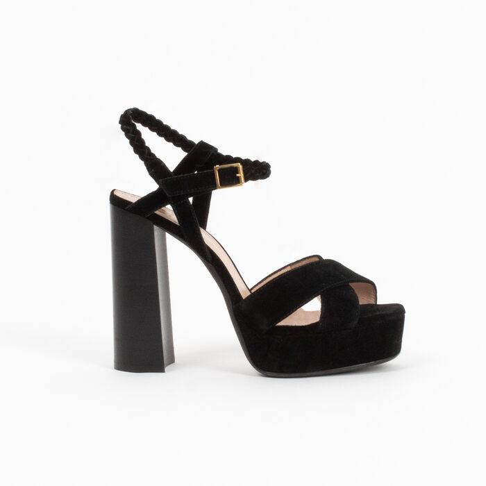 Lanvin Suede Platform Sandals