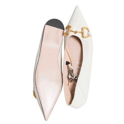 GUCCI Deva Horsebit & Chain Convertible Pointed Toe Ballet Flat