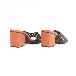 Intentionally Blank Roll Woven Strap Heeled Sandals