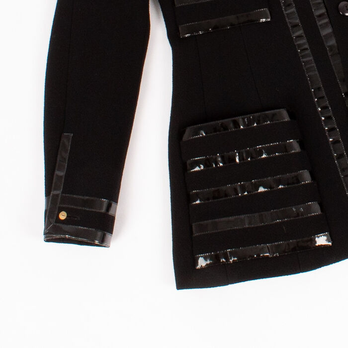 Chanel Boutique Patent Trim Jacket