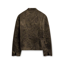 Coldwater Creek Silk Button Up Jacket - Olive Green