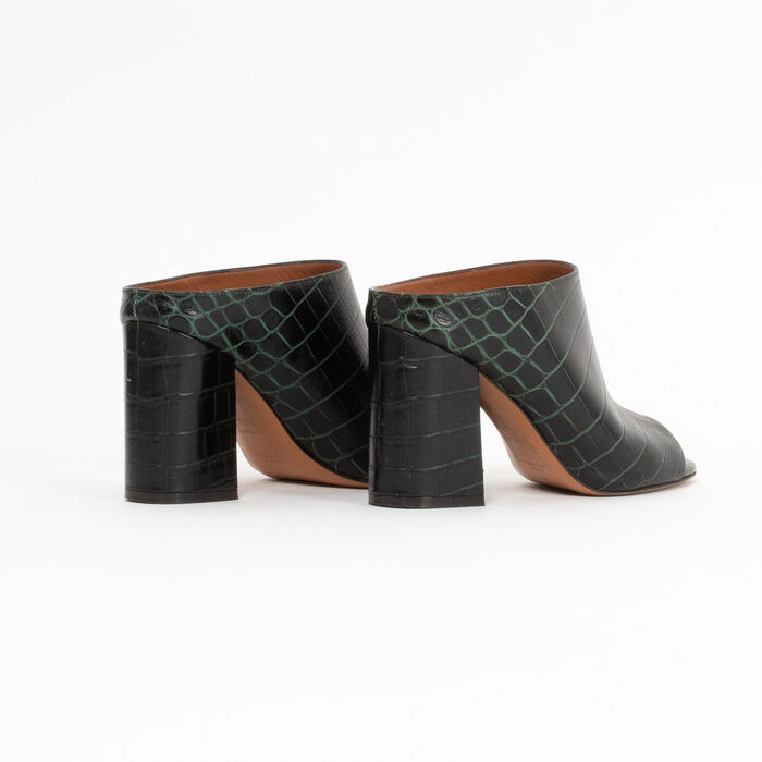 Givenchy Snakeskin Patterned Leather Mules