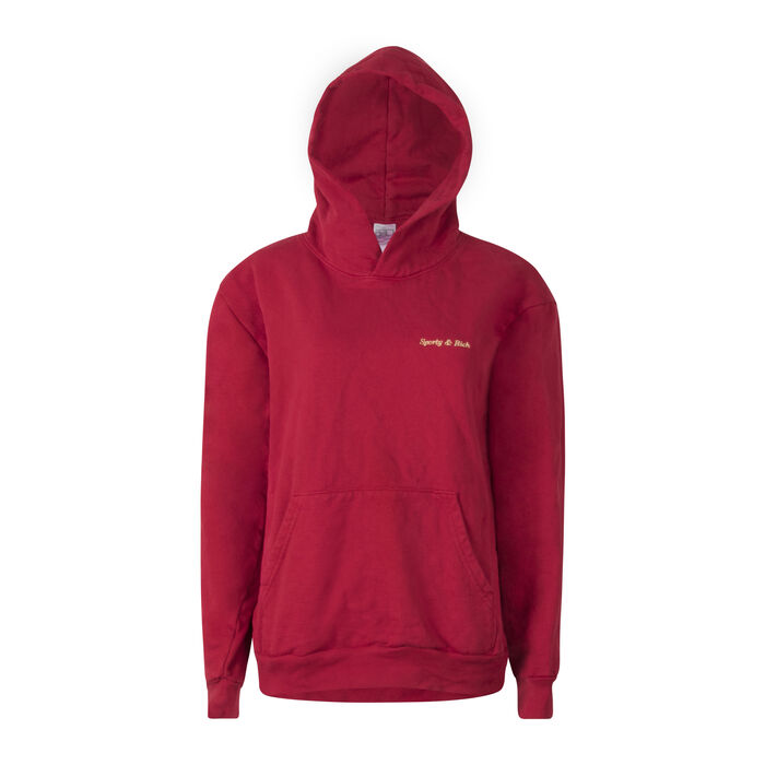 Sporty & Rich Red Classic Logo Hoodie