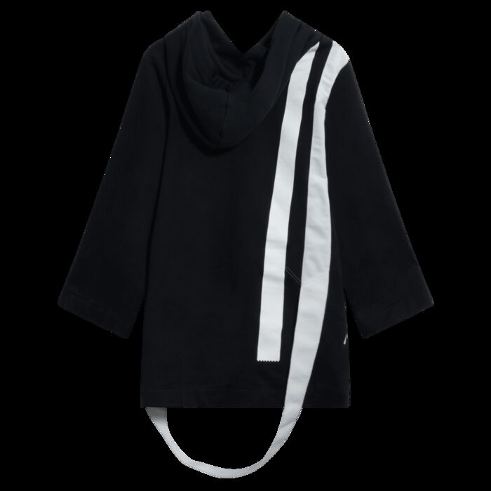 Y-3 adidas x Yohji Yamamoto Black Hoodie with Wrap Around Strap