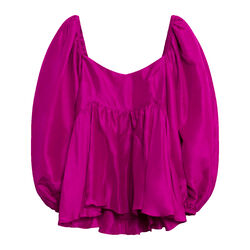 Rhiannon Raw Silk Top - Magenta