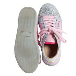 Sophia Webster Riko Glitter Cap-Toe Sneakers - Pink