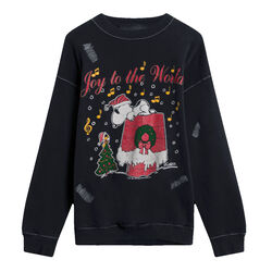 Vintage Yves Snoopy "Joy to the World" Sweatshirt