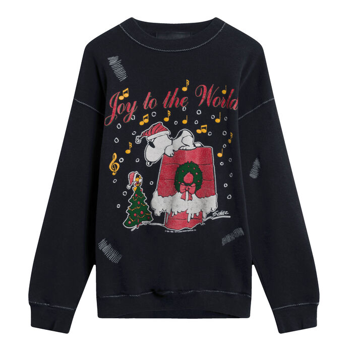 Vintage Yves Snoopy "Joy to the World" Sweatshirt