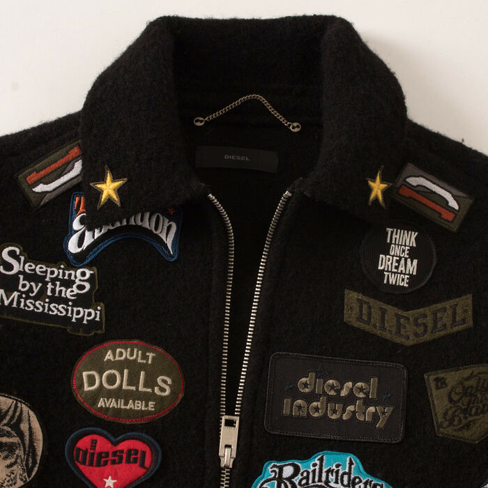 diesel patch bomber jacket
