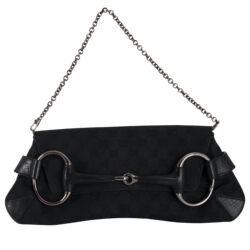 Gucci Monogram Horsebit Clutch