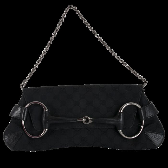 Gucci Monogram Horsebit Clutch