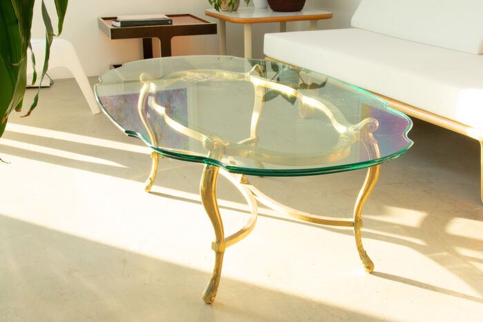 Vintage Glass Coffee Table