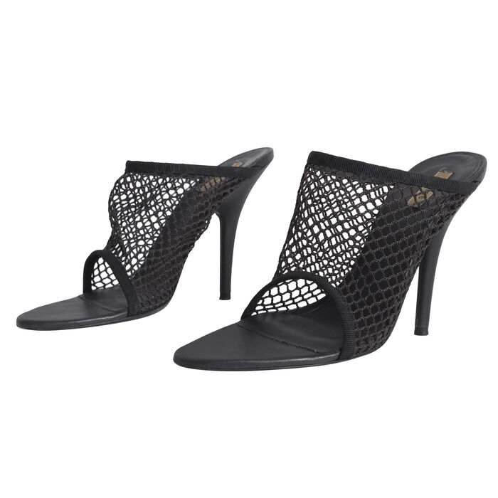 Yeezy Season 6 Graphite Mesh Heels