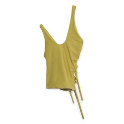 Olive One Shoulder Wrap Top