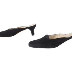 Salvatore Ferragamo Black Velvet Mules