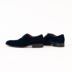 Celine Velvet Lace Up Derby Shoes