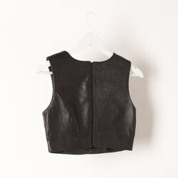Vintage Jaggar Leather Flash Crop Top
