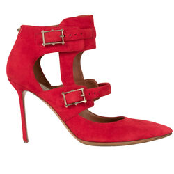 Valentino Buckle Point-Toe Stiletto Heel