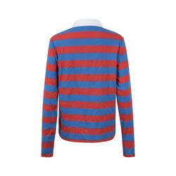 Kule Cotton The Rugby Top In Royal/Poppy